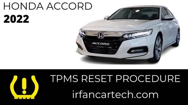 TPMS Calibration Honda Accord