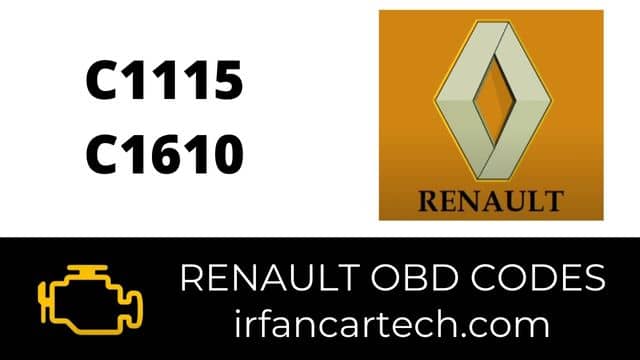 RENAULT C1115 OBD CODE