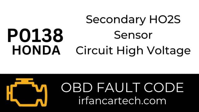 Read more about the article Honda P0138-Secondary HO2S Sensor Circuit High Voltage