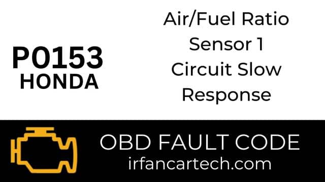 Read more about the article Honda P0153-Air/Fuel Ratio Sensor 1 Circuit Slow Response