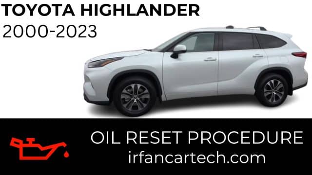 Oil Reset Toyota Highlander